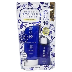 Set gel chống nắng KOSE SEKKISEI Skin Care UV MILK SPF50+PA++++ 90g + nước hoa hồng 24ml - Hàng Nhật nội địa