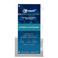 Miếng dán trắng răng Crest 3D Whitestrips Express Whitening ( dán cấp tốc)