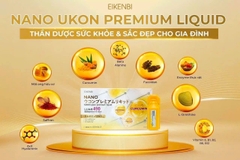 Nước Uống Tinh Chất Nghệ Eikenbi Nano Ukon Premium Liquid 15 tuýp x 10ml - Hàng Nhật nội địa