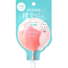 Mặt nạ sủi bọt thải độc trái đào Momo Puri xanh 20gr- Hàng Nhật nội địa