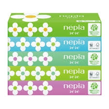 Set 5 hộp khăn giấy ăn Nepia 5x 150 tờ đôi - Hàng Nhật nội địa