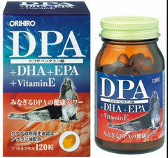 Viên uống bổ não DPA DHA EPA Vitamin E Orihiro 120 viên - Hàng Nhật nội địa