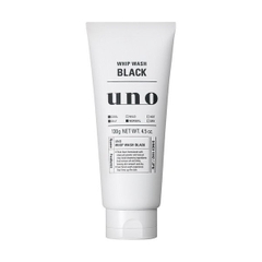 Sữa rửa mặt tạo bọt làm sạch bã nhờn, bụi bẩn UNO Whip wash black 130gr- Hàng Nhật nội địa