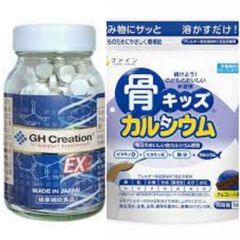 Combo tăng chiều cao cho bé: Viên uống GH Creation EX + Bột canxi cá tuyết - Hàng Nhật nội địa