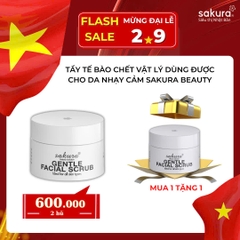 Kem Tẩy Tế Bào Chết Vùng Mặt Sakura Gentle Facial Scrub 30g - Hàng Nhật Nội Địa