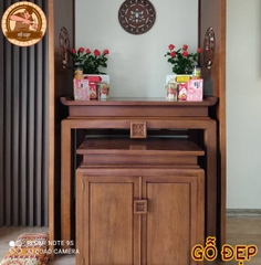 Mẫu Bàn Thờ Đứng Chung Cư Gỗ Gụ BT 22