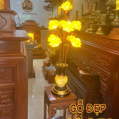 Đèn Lưu Ly Bàn Thờ 9 Bông