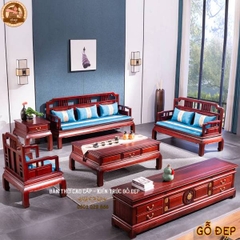 Bàn Ghế Sofa Gỗ Hương Tư Nhiên BG 168