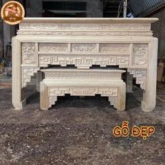 Mẫu Án Gian Thờ Gỗ Hương - BT 98