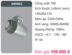 Đèn Led chiếu vách Duhal ABD802