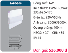 Đèn Led chiếu vách Duhal SABD806