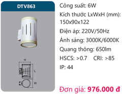 Đèn Led chiếu vách Duhal DTV863