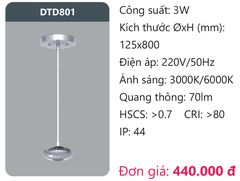 Đèn Led treo thả trần nhà DTD801