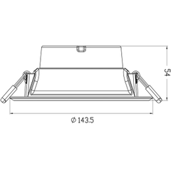 Đèn LED âm trần Panasonic 12W NNNC7596588 DN Series