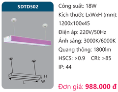 Đèn Led treo thả phòng họp SDTD502