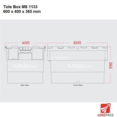 Thùng nhựa đa năng có nắp MS 1133