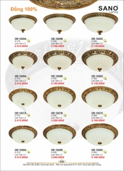 catalogue và bảng giá đèn trang trí SANO 38
