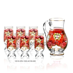 BỘ BÌNH NƯỚC MẠ VÀNG, ĐẮP NỔI HOA CỔ ĐIỂN