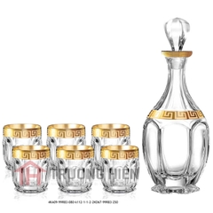 BỘ BÌNH RƯỢU MẠ VÀNG, KHẮC HỌA TIẾT VERSACE