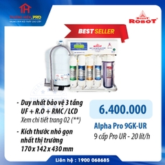 MÁY LỌC NƯỚC ROBOT R.O + UF ALPHA PRO 9GK-UR