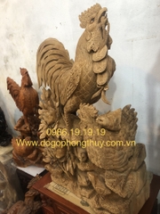 Tương gà phong thủy gỗ Ngọc am Hà Giang