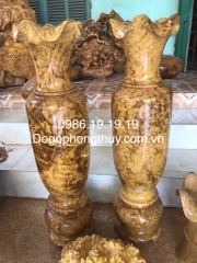 lộc bình phong thủy gỗ ngọc nghiến Cao 1m28cm đk 33cm