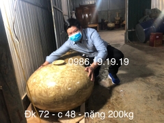 Bình Phú Quý Gỗ Ngọc Nghiến. Đk 72cm cao 48cm  nặng 200kg