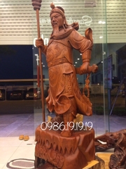 Tượng quan công,gỗ hương Đăk lắk nguyên khối, cao 81cm rộng 32cm sâu 23cm 