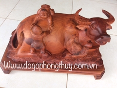 Tượng Trâu Gỗ Hương Phong Thủy, Cao 42cm rộng 62cm sâu 36cm