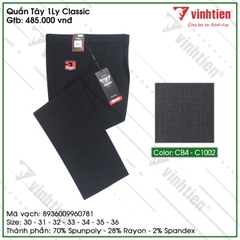 Quần Tây 1ly Classic 485 Vĩnh Tiến -  CB4-C1002