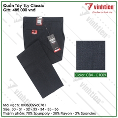 Quần Tây 1ly Classic 485 Vĩnh Tiến - CB4-C1009