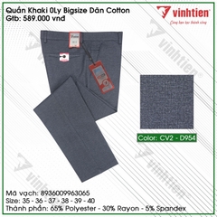 Quần Kaki 0Ly Bigsize Dãn Cotton Classic Vĩnh Tiến 589-CV2-D954