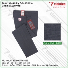 Quần Kaki 0Ly Nam Dãn Cotton Classic Vĩnh Tiến 569-CV2-D971