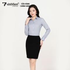 Áo Sơ Mi Nữ Dài Tay Vải Kẻ Modal Slimfit 389 Vĩnh Tiến - GK-A104