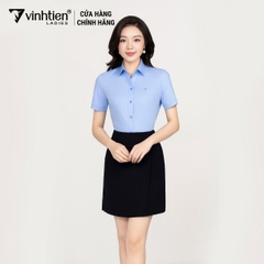 Áo Sơ Mi Nữ Ngắn Tay Vải Bamboo Slimfit 335 Vĩnh Tiến - HM-A012