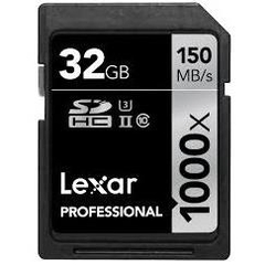 Thẻ nhớ Lexar 32GB Professional 1000x 150MB/s SDHC UHS-II