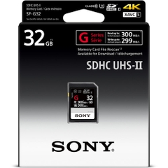 Thẻ nhớ Sony 32GB G Series UHS-II SDHC (Speed Class 10) 300/299 MB/s