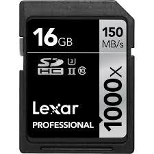 Thẻ nhớ Lexar 16GB Professional 1000x 150MB/s SDHC UHS-II