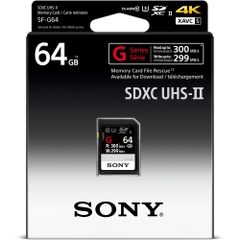 Thẻ nhớ Sony 64GB G Series UHS-II SDXC (Speed Class 10) 300/299 MB/s