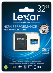 Thẻ nhớ 32GB MicroSD Lexar 633X 95MB/s Adaptor
