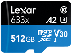 Thẻ nhớ 512GB Micro SDXC Lexar 633x 95MB/s Adapter