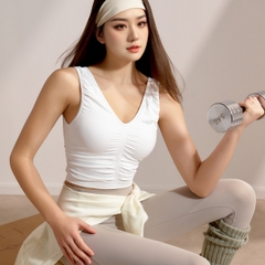 Áo tập tanktop xếp ly TNK5122 beYoga