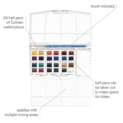 Màu nước Winsor & Newton Cotman - Set Painting Plus 24 màu