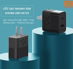 Củ sạc nhanh Xiaomi ZMI 2 cổng USB Type-C 30W HA722