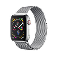 AppleWatch S4 - 44mm (GPS+LTE) Silver Stainless Steel/ Milanese Loop