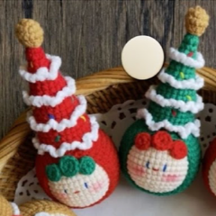 Gói Nguyên Vật Liệu Làm Móc Khoá Đầu tròn Noel