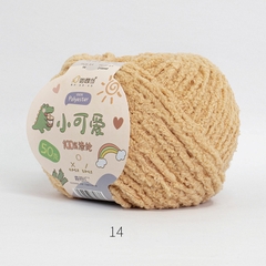 Len Bông Xù Cuộn 50gr Gồm 42 Màu Sợi To, Dụng Cụ Móc Len Cho Người Mới Bắt Đầu