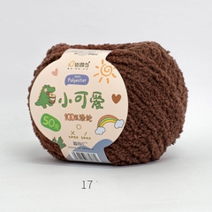Len Bông Xù Cuộn 50gr Gồm 42 Màu Sợi To, Dụng Cụ Móc Len Cho Người Mới Bắt Đầu