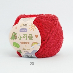 Len Bông Xù Cuộn 50gr Gồm 42 Màu Sợi To, Dụng Cụ Móc Len Cho Người Mới Bắt Đầu