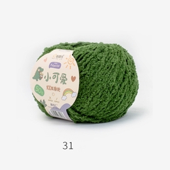 Len Bông Xù Cuộn 50gr Gồm 42 Màu Sợi To, Dụng Cụ Móc Len Cho Người Mới Bắt Đầu